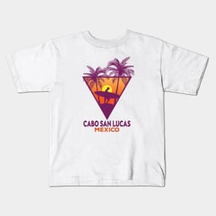 Retro Cabo San Lucas Beach Mexico Kids T-Shirt